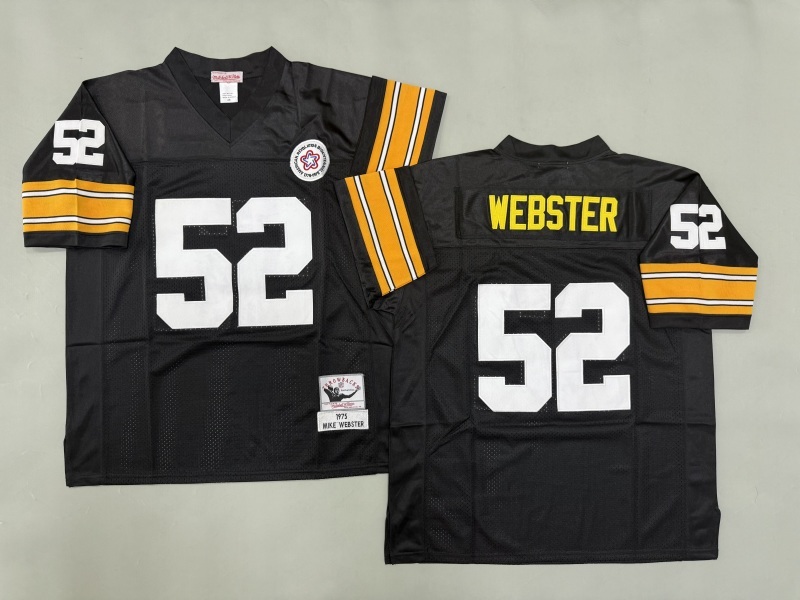 Men 2025 Pittsburgh Steelers #52 Webster black Throwback Limited NFL Jersey style 002->pittsburgh steelers->NFL Jersey